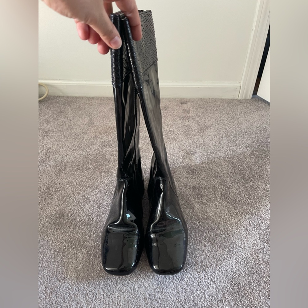 Black Leather Coach Boots